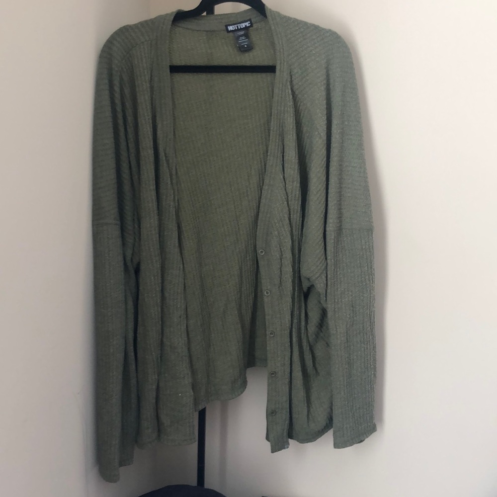 Green knit sweater